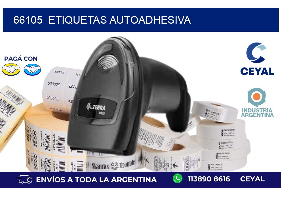 66105  etiquetas autoadhesiva