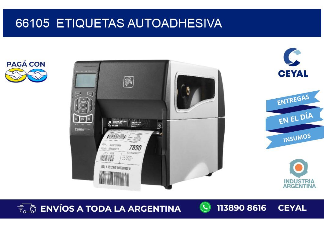 66105  etiquetas autoadhesiva