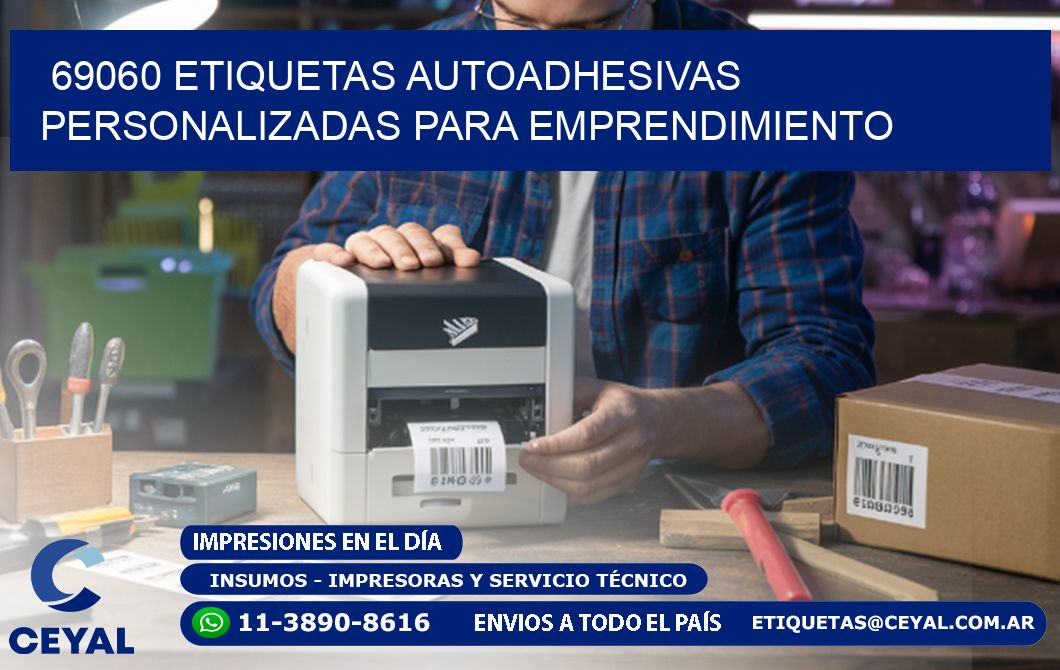 69060 etiquetas autoadhesivas personalizadas para emprendimiento