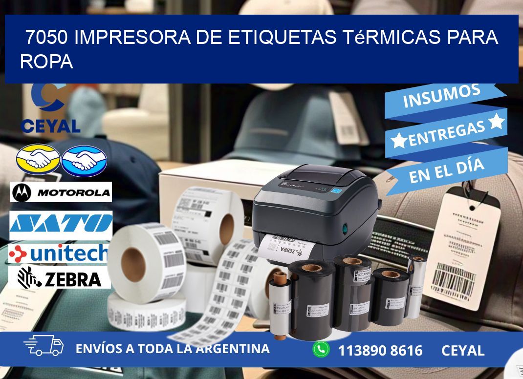 7050 impresora de etiquetas térmicas para ropa