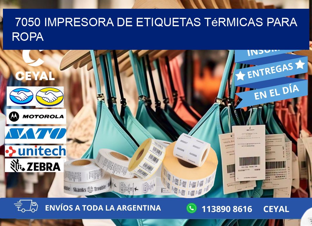 7050 impresora de etiquetas térmicas para ropa