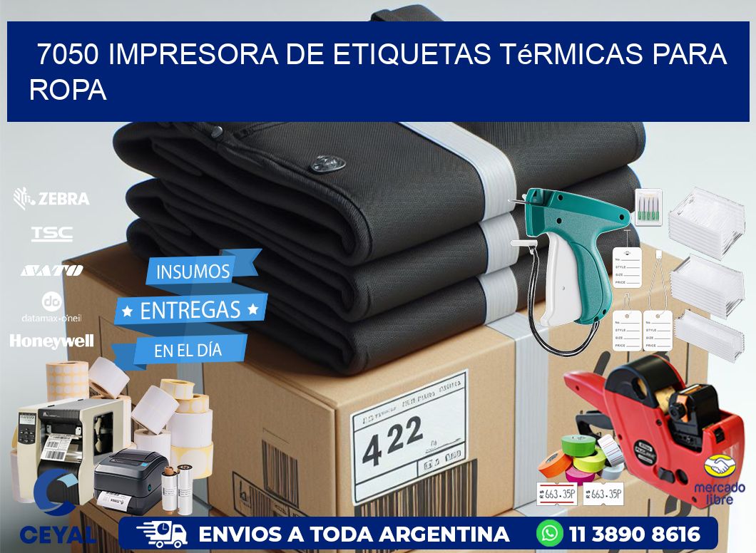 7050 impresora de etiquetas térmicas para ropa