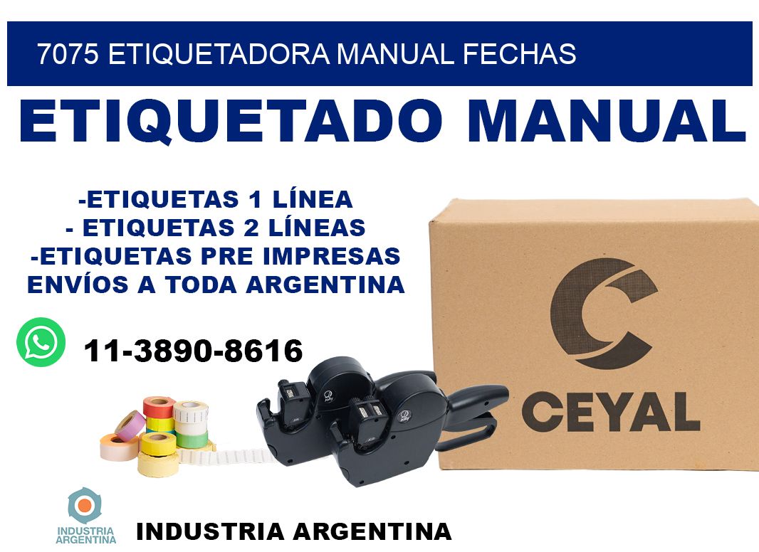 7075 etiquetadora manual fechas