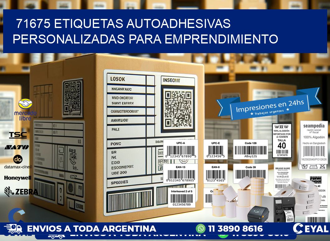 71675 etiquetas autoadhesivas personalizadas para emprendimiento
