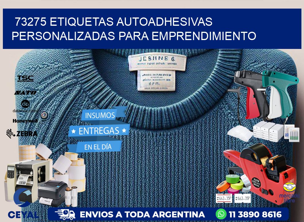 73275 etiquetas autoadhesivas personalizadas para emprendimiento