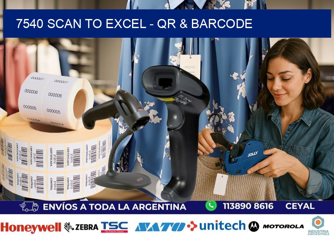7540 Scan to Excel – QR & Barcode