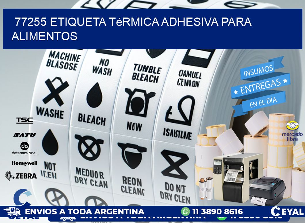 77255 Etiqueta térmica adhesiva para Alimentos