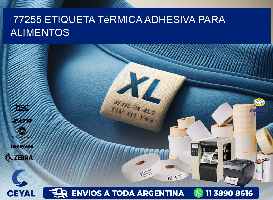77255 Etiqueta térmica adhesiva para Alimentos