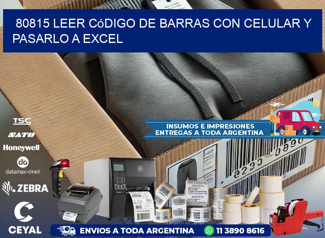 80815 Leer código de barras con celular y pasarlo a Excel