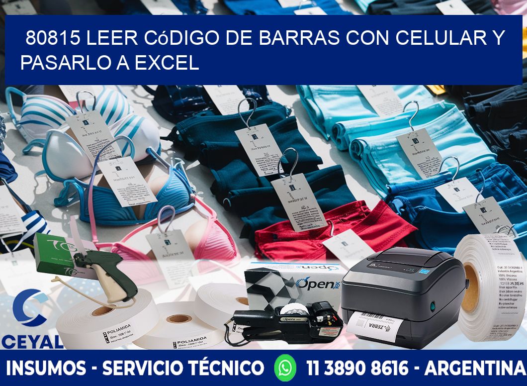 80815 Leer código de barras con celular y pasarlo a Excel