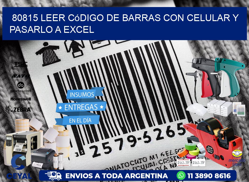 80815 Leer código de barras con celular y pasarlo a Excel