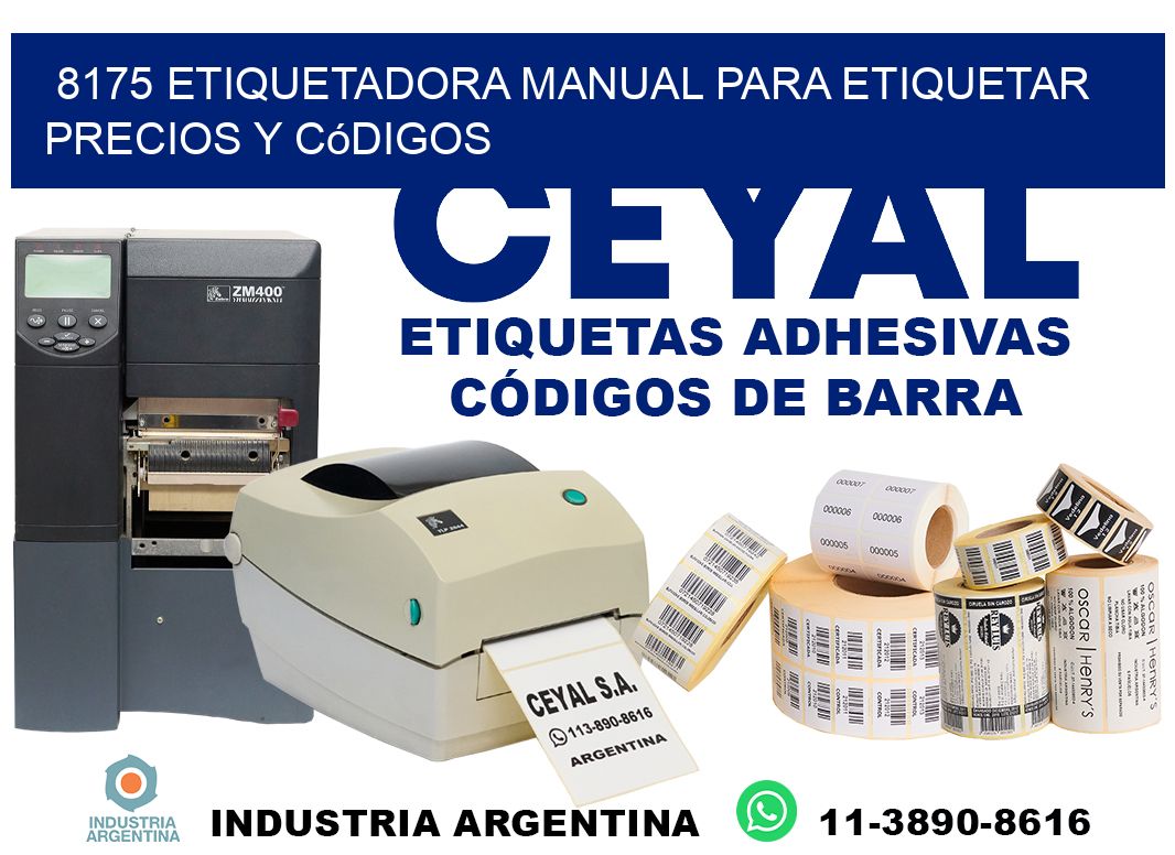 8175 etiquetadora manual para etiquetar precios y códigos