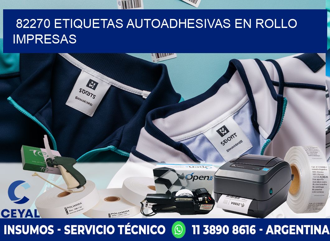 82270 Etiquetas autoadhesivas en rollo impresas