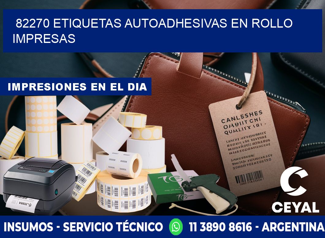 82270 Etiquetas autoadhesivas en rollo impresas