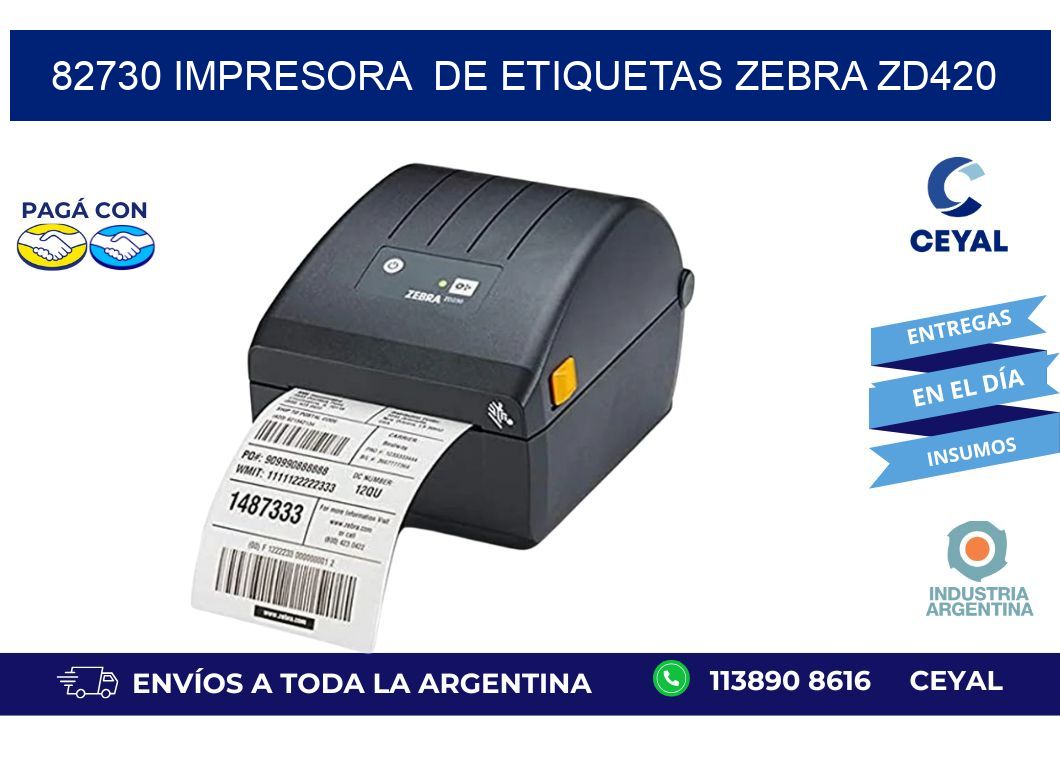 82730 impresora de etiquetas Zebra ZD420