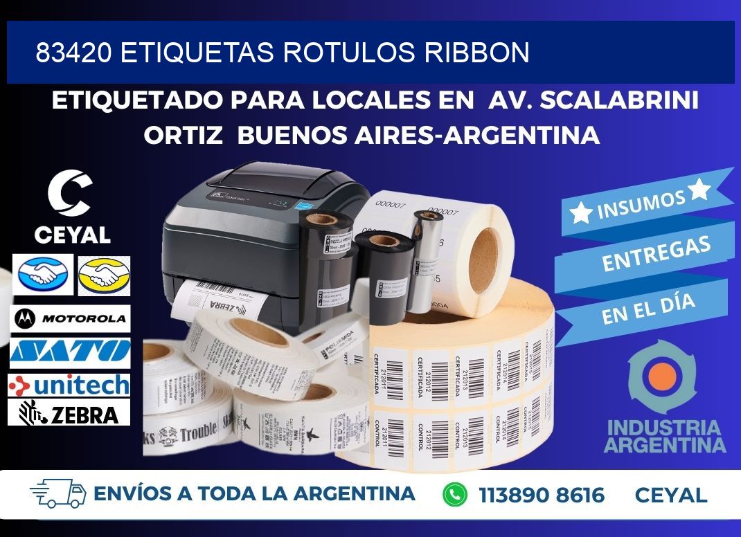83420 Etiquetas rotulos ribbon