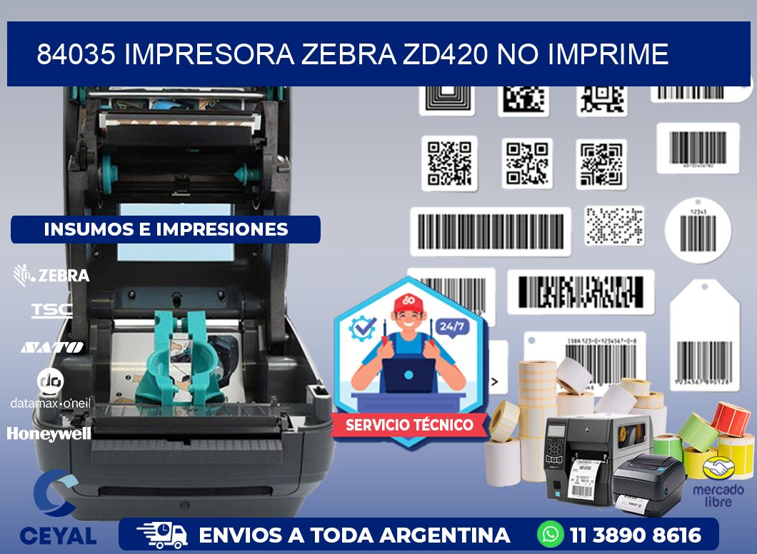 84035 Impresora Zebra ZD420 no imprime