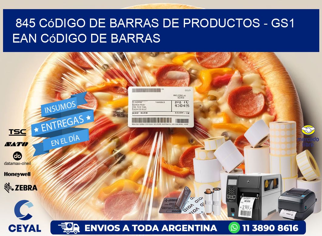 845 Código de Barras de productos - GS1 ean Código de Barras