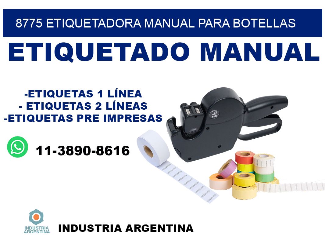 8775 etiquetadora manual para botellas