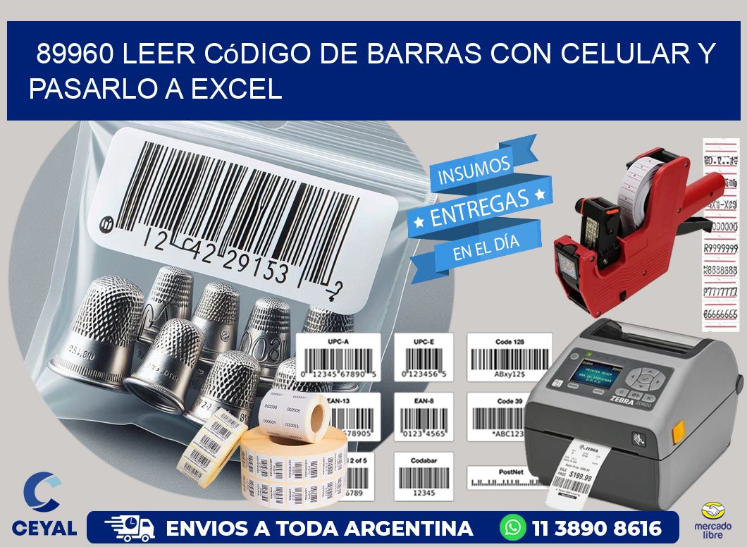 89960 Leer código de barras con celular y pasarlo a Excel