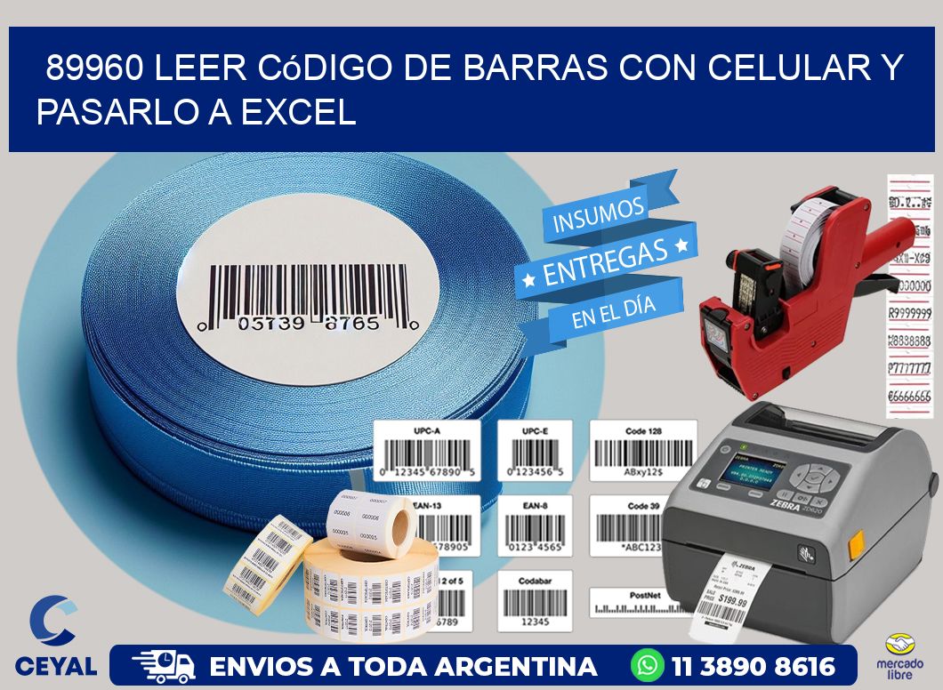 89960 Leer código de barras con celular y pasarlo a Excel