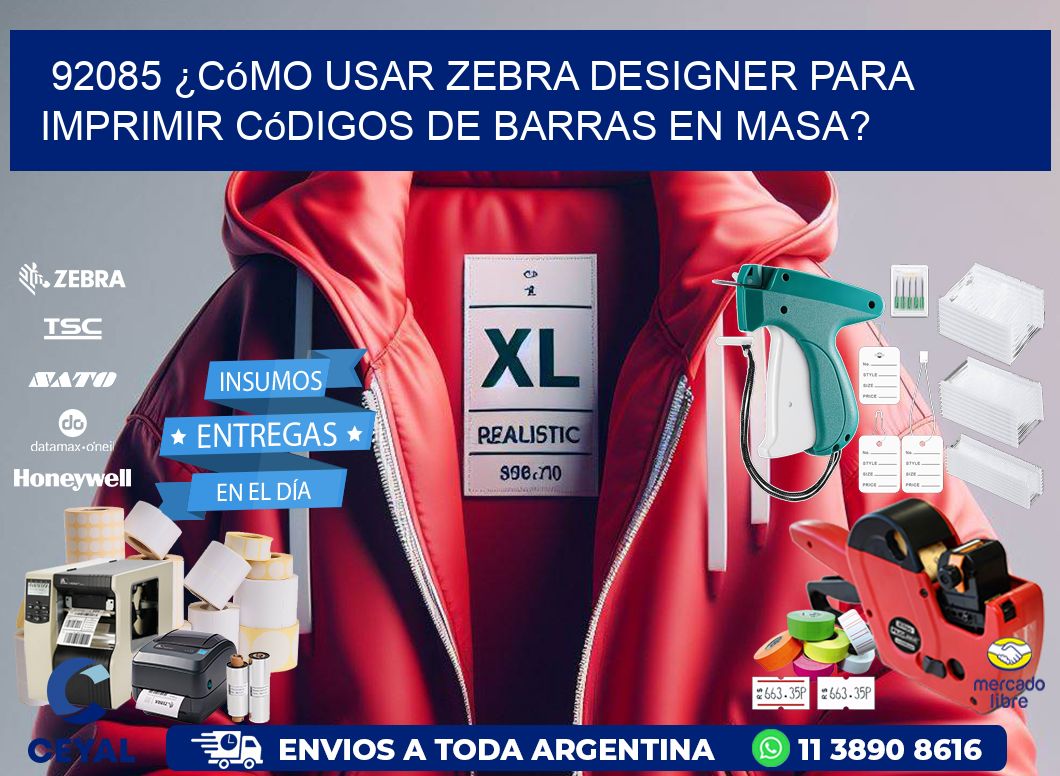 92085 ¿Cómo usar Zebra Designer para imprimir códigos de barras en masa?
