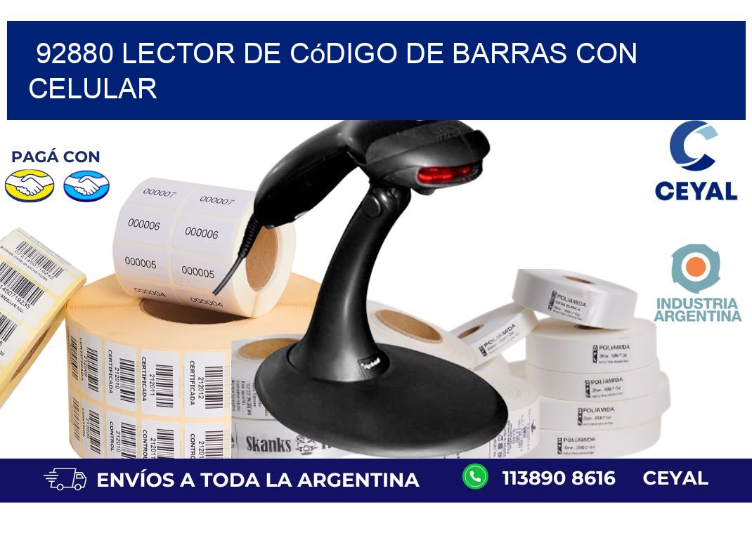 92880 Lector de código de barras con celular