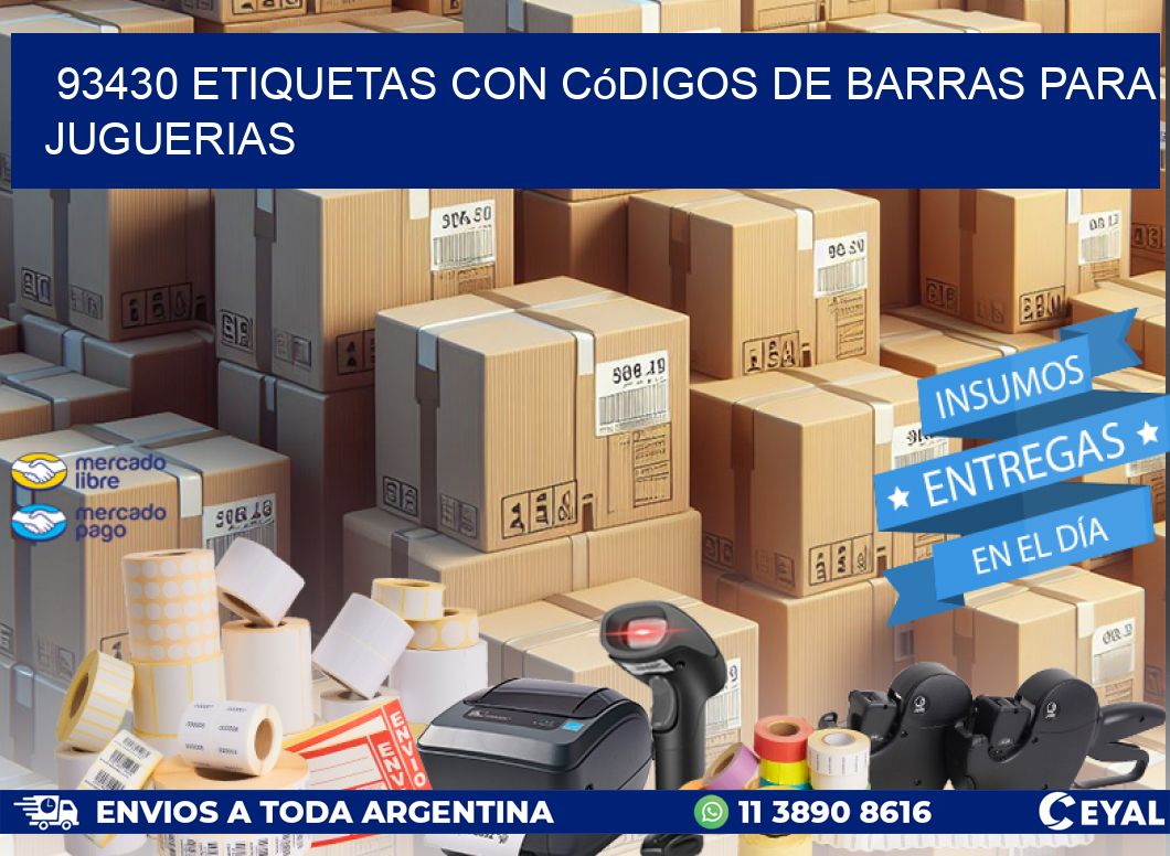 93430 etiquetas con códigos de barras para juguerias
