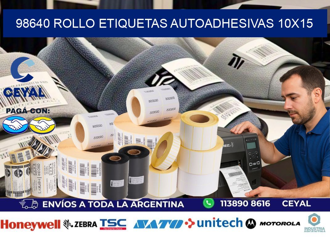 98640 Rollo Etiquetas autoadhesivas 10×15