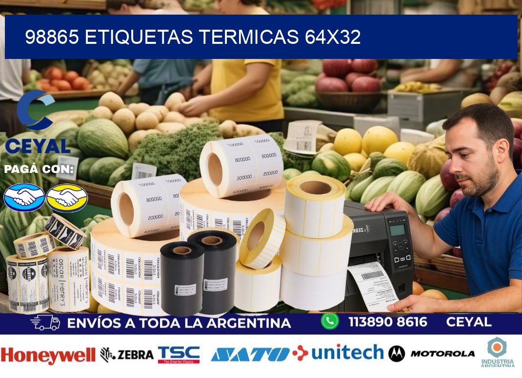 98865 etiquetas termicas 64×32