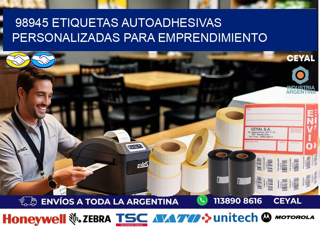 98945 etiquetas autoadhesivas personalizadas para emprendimiento
