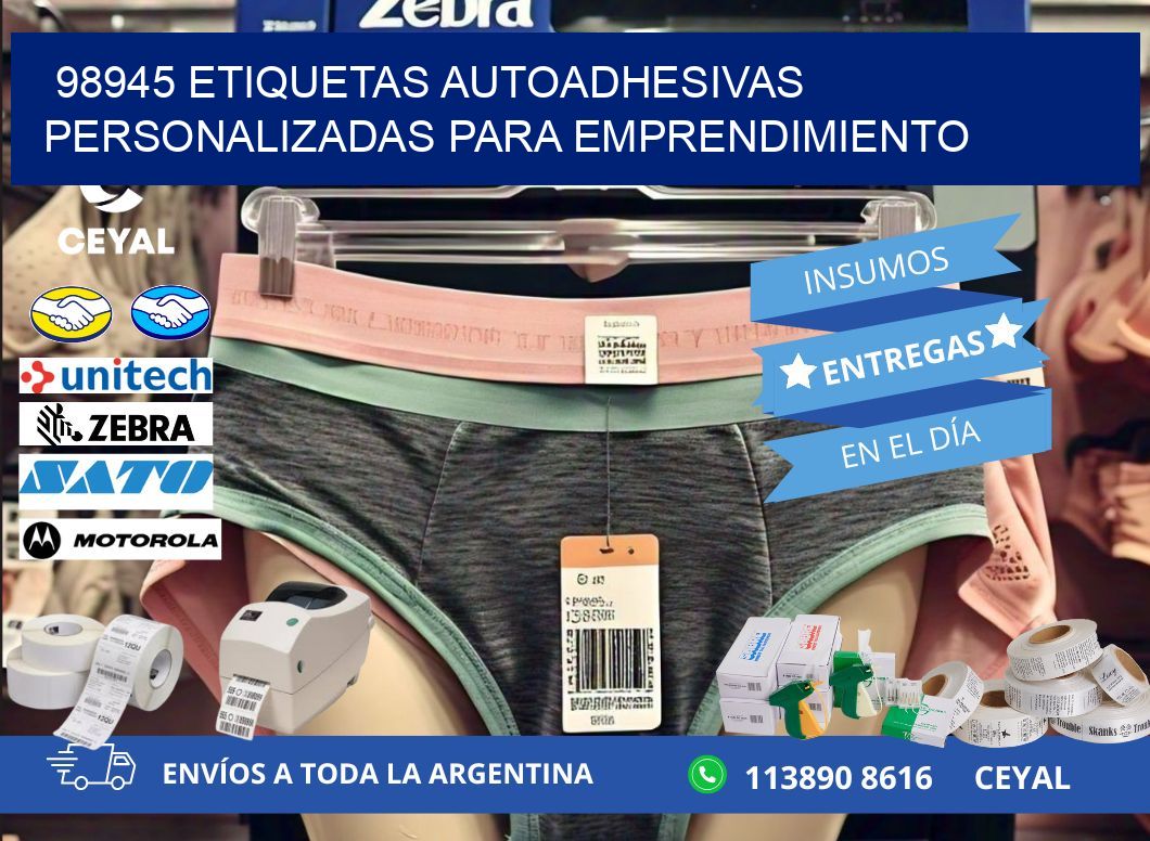 98945 etiquetas autoadhesivas personalizadas para emprendimiento