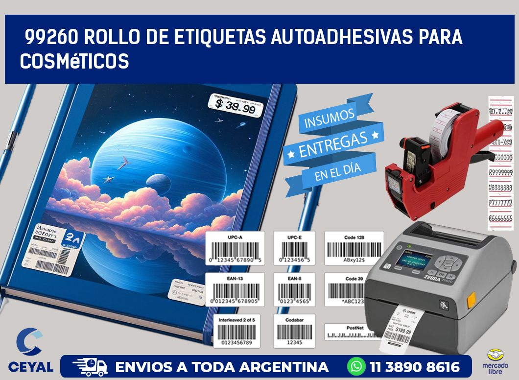 99260 rollo de etiquetas autoadhesivas para cosméticos