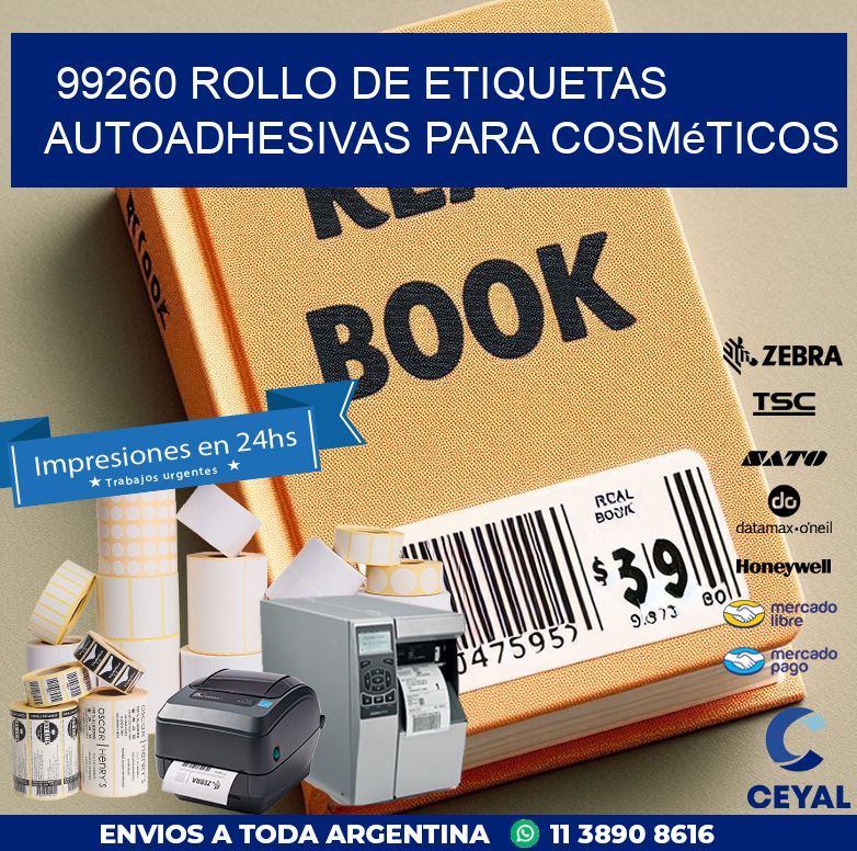 99260 rollo de etiquetas autoadhesivas para cosméticos