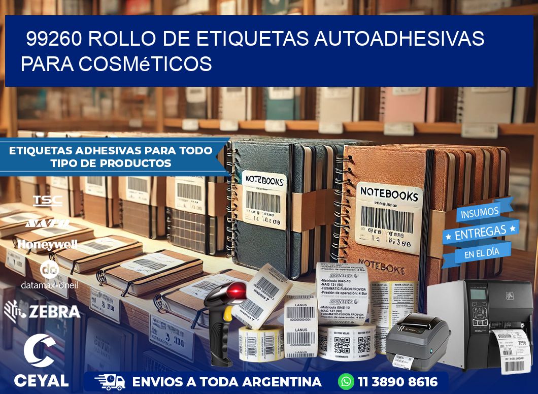 99260 rollo de etiquetas autoadhesivas para cosméticos