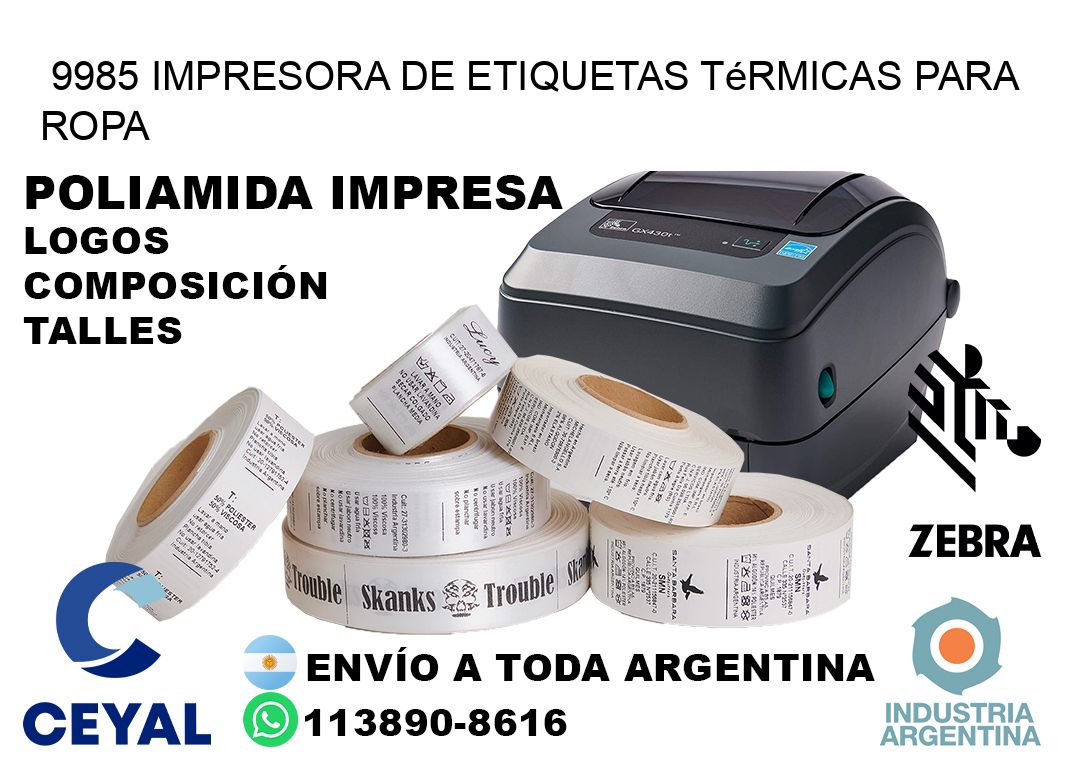 9985 impresora de etiquetas térmicas para ropa