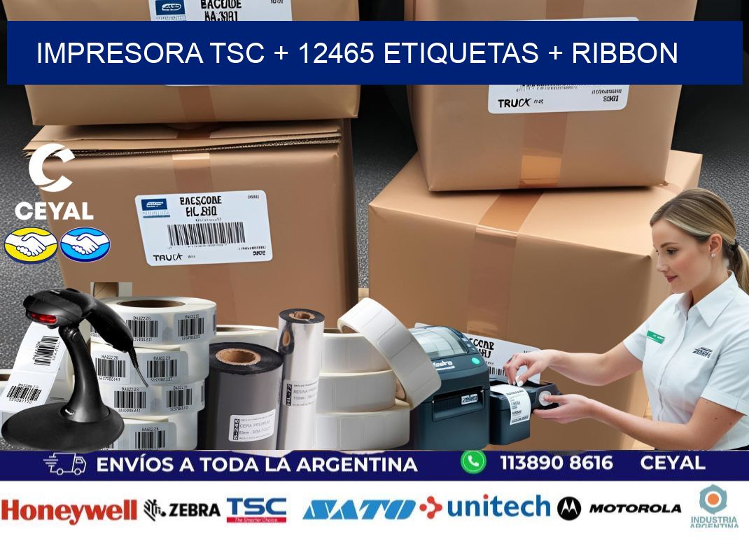 impresora TSC + 12465 etiquetas + ribbon
