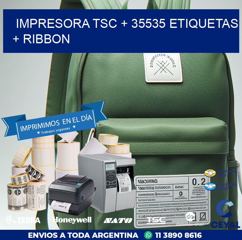 impresora TSC + 35535 etiquetas + ribbon