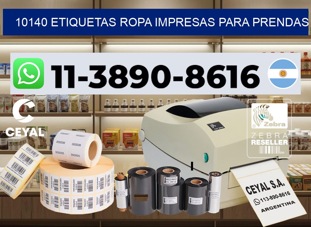 10140 Etiquetas ropa impresas para prendas