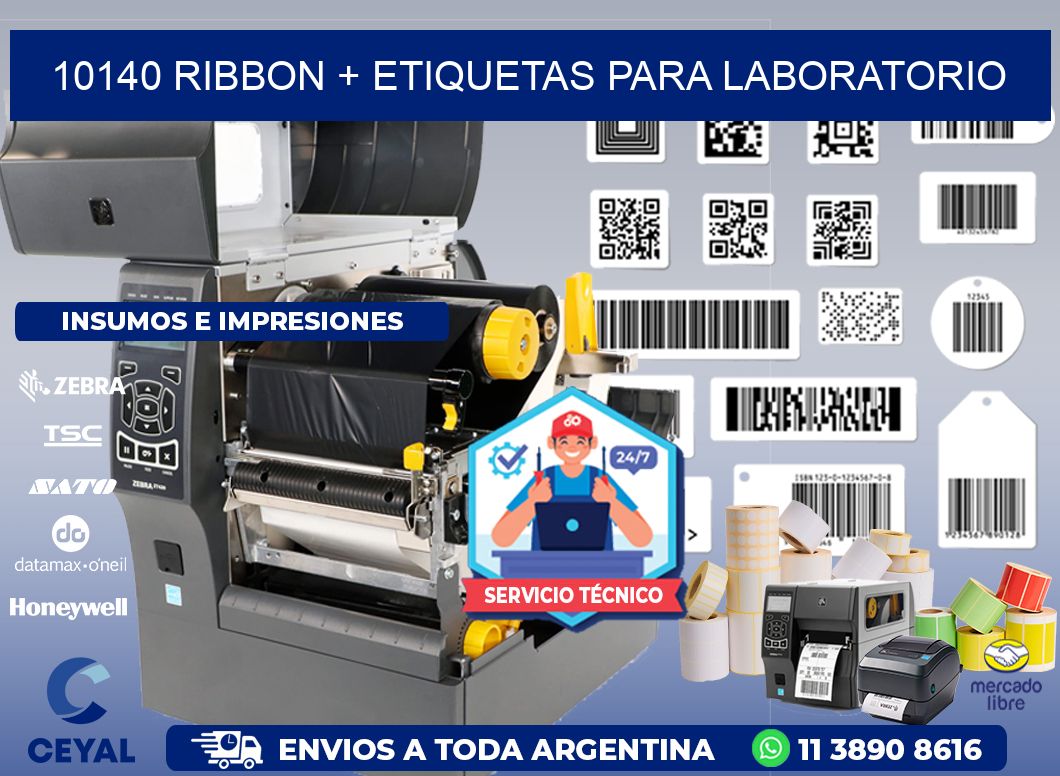 10140 ribbon + etiquetas para laboratorio