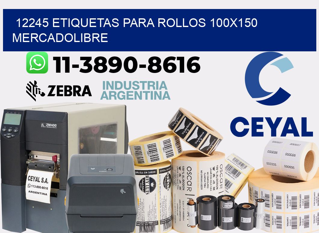 12245 etiquetas para rollos 100x150 mercadolibre