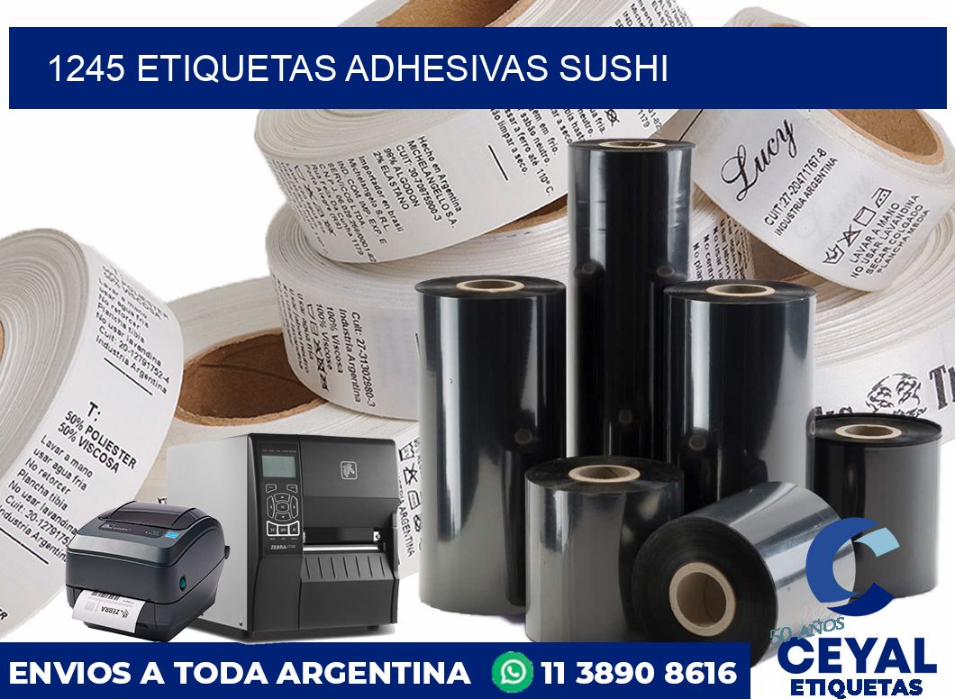 1245 etiquetas adhesivas sushi