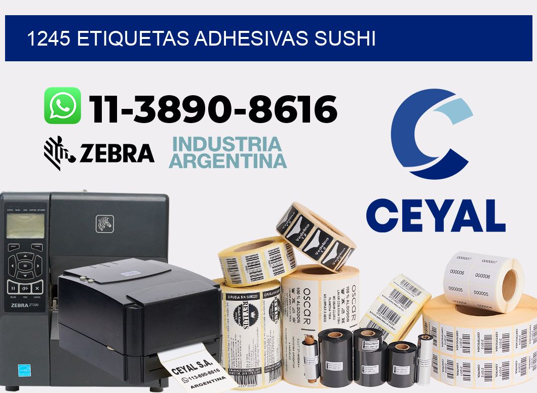 1245 etiquetas adhesivas sushi