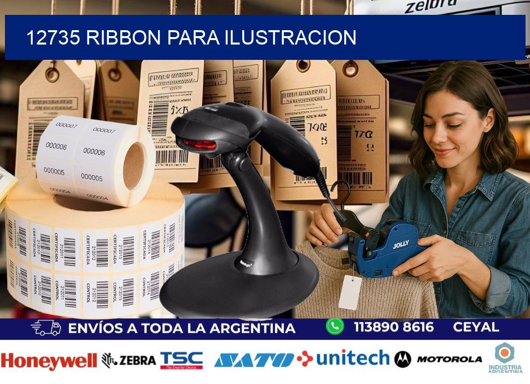 12735 ribbon para ilustracion