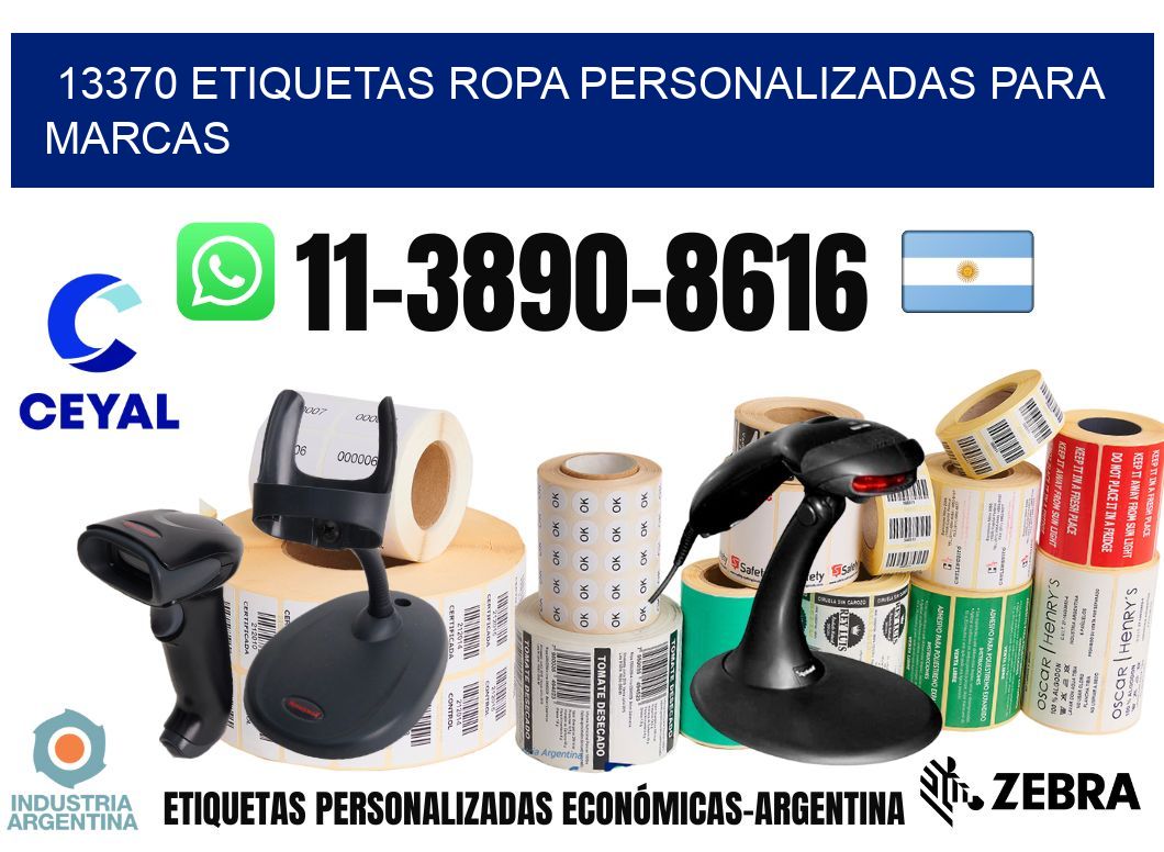 13370 Etiquetas ropa personalizadas para marcas