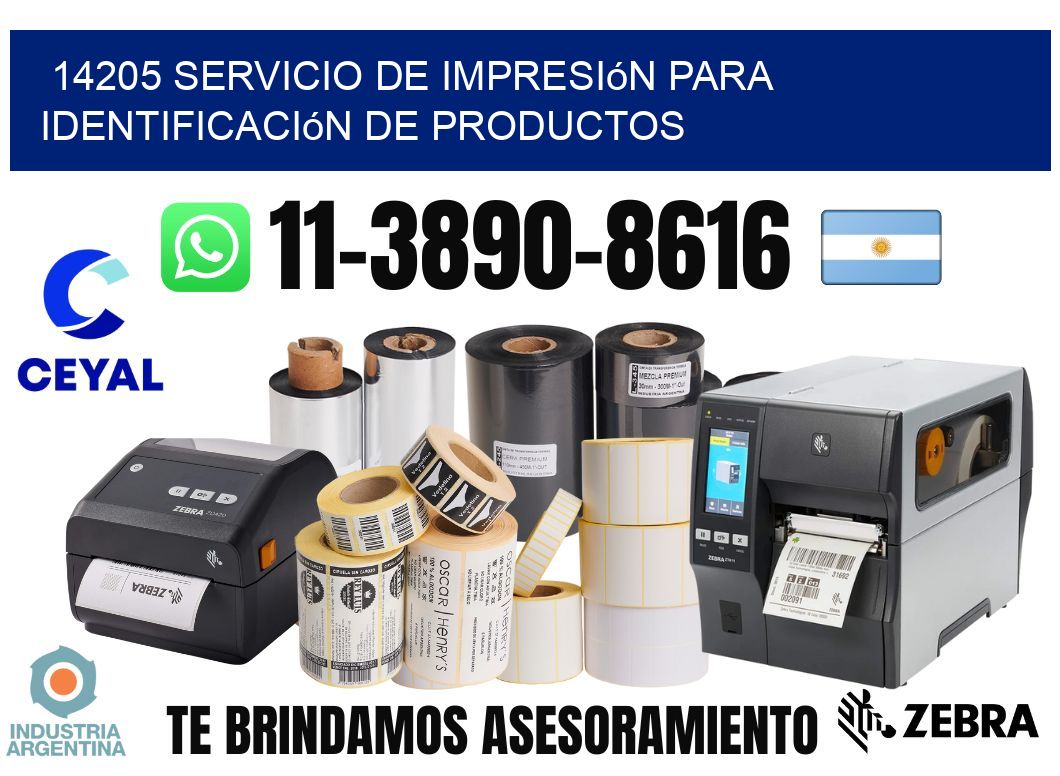 14205 Servicio de impresión para identificación de productos