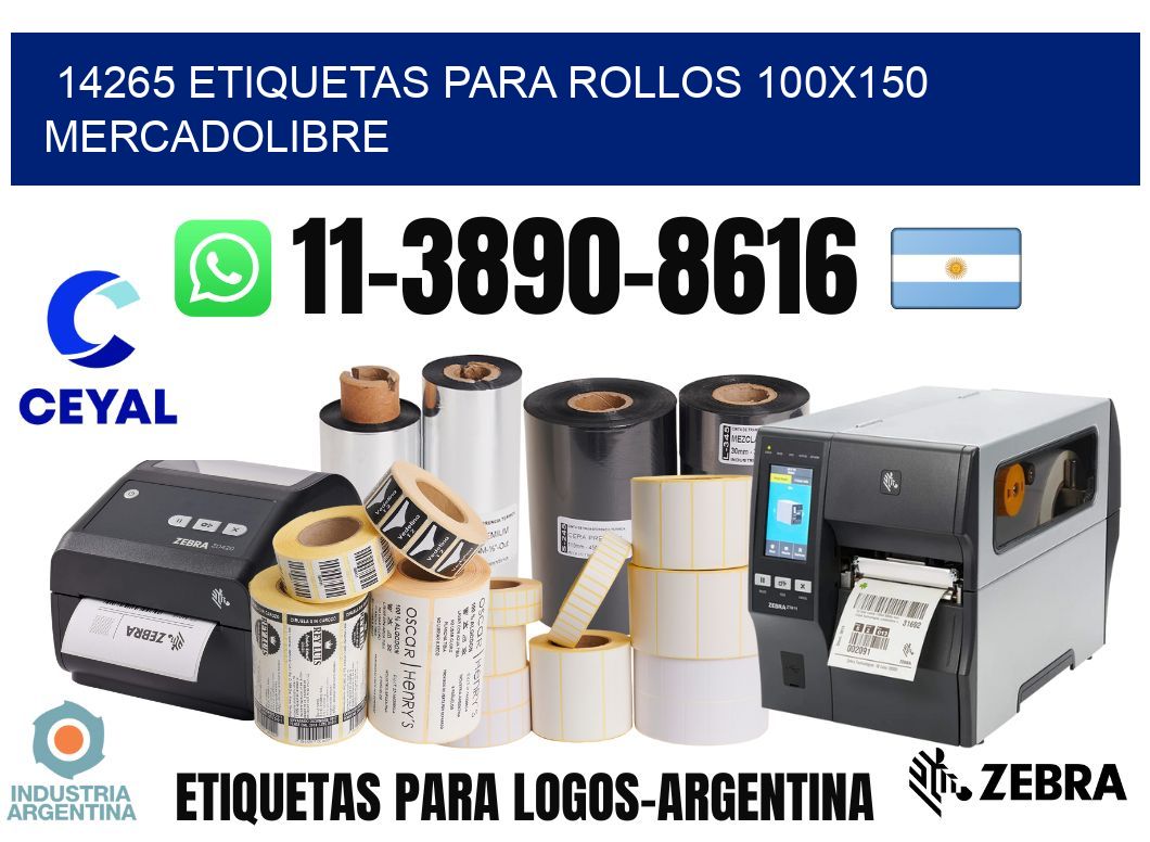 14265 etiquetas para rollos 100x150 mercadolibre