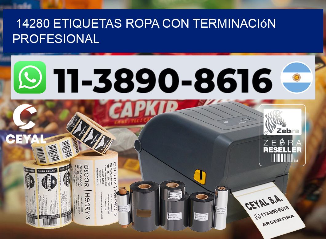 14280 Etiquetas ropa con terminación profesional