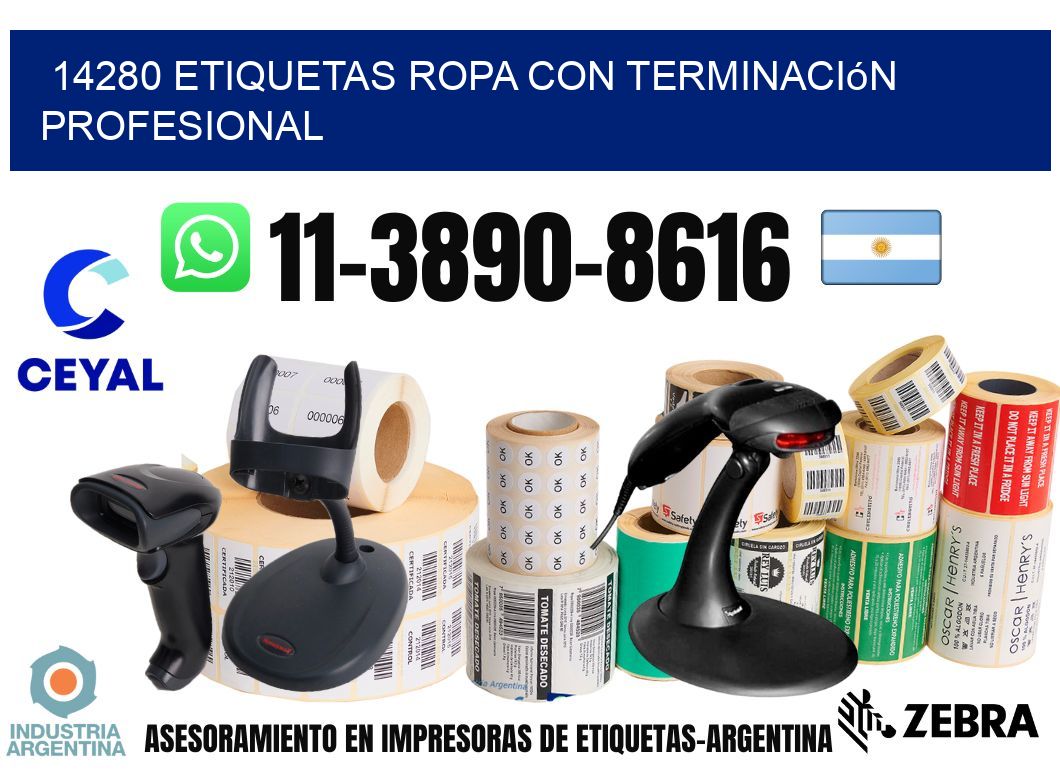 14280 Etiquetas ropa con terminación profesional
