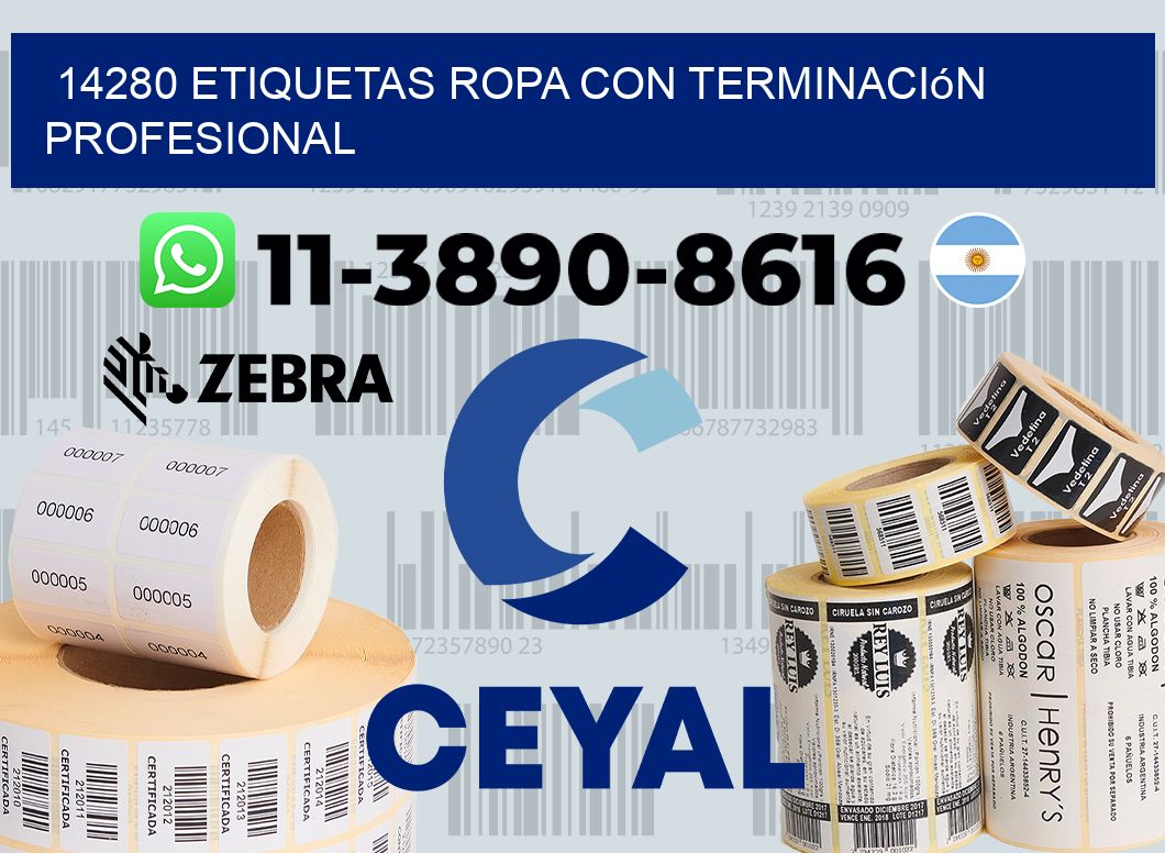 14280 Etiquetas ropa con terminación profesional